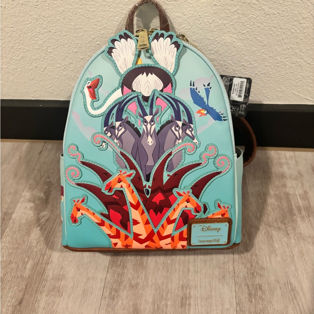 Disney Turquoise Artistic Backpack Vibrant Design